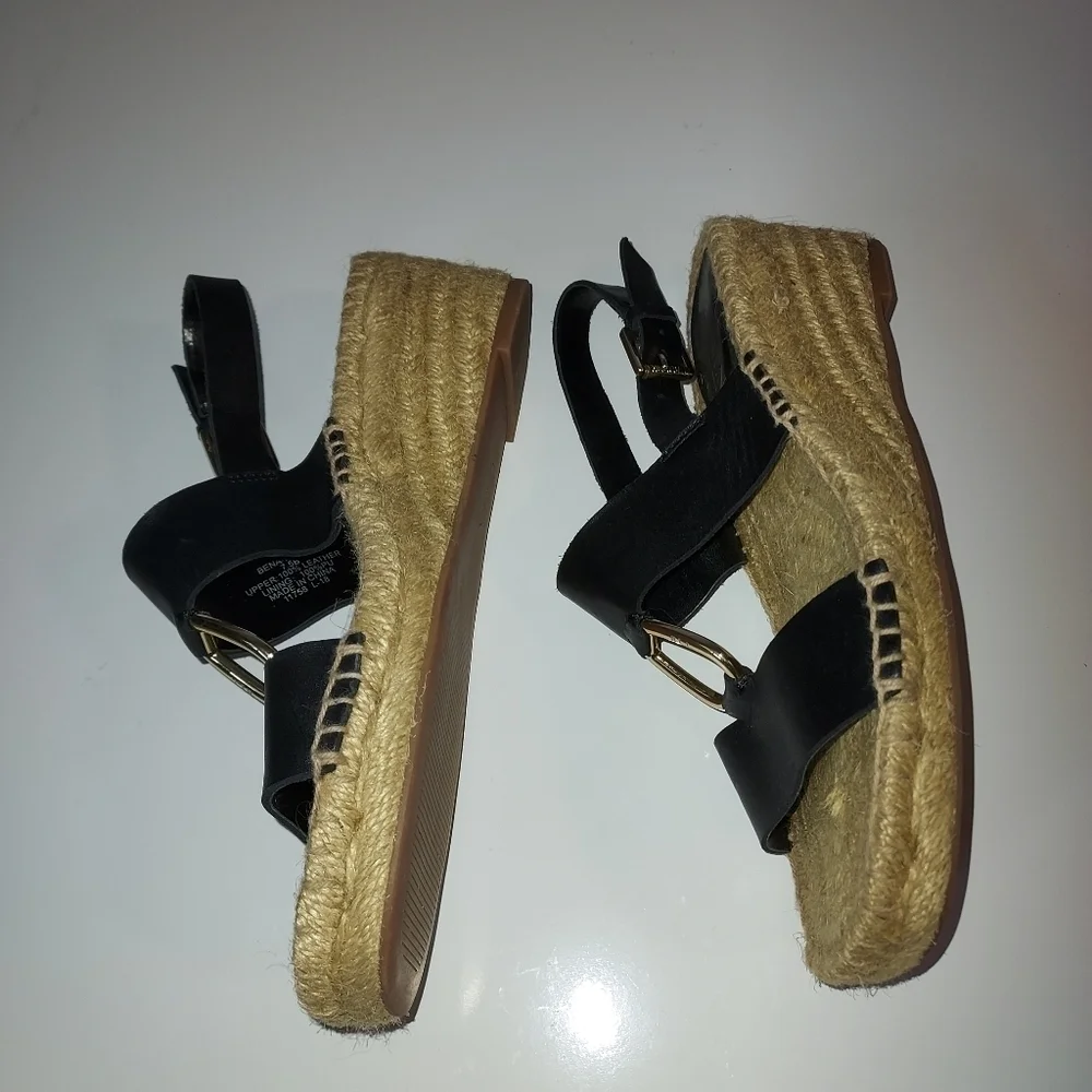 LAUREN by Ralph Lauren Bena Leather Espadrille Sandals